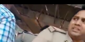 प्रयागराज नैनी फूलमंडी चौकी इंचार्ज उमेश यादव ने शरबत का ठेला लगाने वाले युवक को दी गालियां और बरसाए थप्पड़, विडियो हुआ वायरल