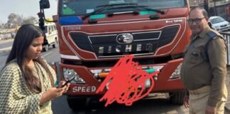 यातायात नियमों के उल्लंघन पर सख्त कार्रवाई।