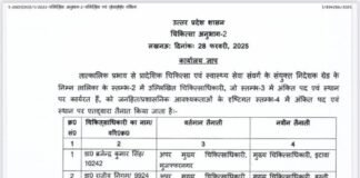 UP में 8 जिलों के CMO का तबादला.