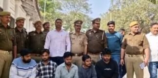 माफिया के नाम पर रंगदारी और फायरिंग: 5 गिरफ्तार, 1 फरार।