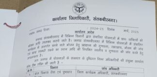 संतकबीरनगर में योजनाओं के भोजन पर DM की पैनी नजर: 5 विभागों की संयुक्त जांच टीम गठित, गुणवत्ता और रख-रखाव की होगी सख्त पड़ताल।