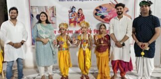 रामायण चित्रकला कार्यशाला का रंगारंग समापन।