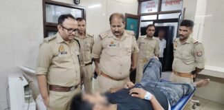 शाहपुर पुलिस की लगातार दूसरी मुठभेड़, कुख्यात अनूप यादव घायल।