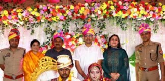 गोण्डा पुलिस ने निभाया अभिभावक का फर्ज, पीड़ित बेटी की कराई धूमधाम से शादी।