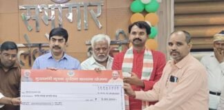 बस्ती में 188 किसान परिवारों को 5-5 लाख की सहायता।