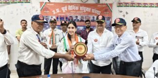 तिरंगा व शौर्य यात्रा के लिए विधायक अदिति सिंह सम्मानित