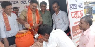 प्याऊ लगाना मानवीय कार्य: एसपी नार्थ सन रोज संस्थान ने बरगदवां चौक पर शुरू किया 20 दिवसीय प्याऊ