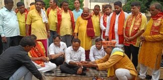 सदर तहसील में सुंदरकांड पाठ के साथ शिव मंदिर का शिलान्यास