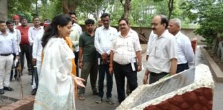 डीएम ने शहीद स्मारक सौंदर्यीकरण का जायजा लिया, शीघ्र पूरा करने के निर्देश।