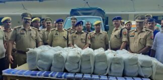 151 किलो गांजा तस्करी का बड़ा खुलासा, पांच तस्करों को कोनीया पुल के पास दबोचा