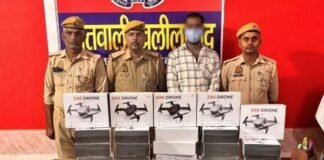 अवैध ड्रोन संचालक पर पुलिस की सख्त कार्रवाई, 29 ड्रोन जब्त।