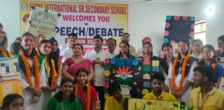 सूर्या इंटरनेशनल एकेडमी में स्पीच डिबेट में ग्रीन हाउस का दबदबा, छात्रों को नगदी पुरस्कार से सम्मानित