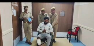 नौगढ़ पुलिया पर गो-तस्करों से पुलिस मुठभेड़, एक घायल गिरफ्तार; 5 गोवंश बरामद, तमंचा जब्त