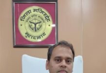 मुरादाबाद में फर्जी आख्या का खेल! लेखपाल सुनील शर्मा दोषी, मूल वेतन पर रिवर्ट पुलिस लाइन की सरकारी जमीन को निजी नाम पर करने की कोशिश नाकाम