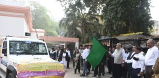 राष्ट्रीय लोक अदालत 14 मार्च को: प्रचार वाहन को हरी झंडी दिखाकर रवाना किया