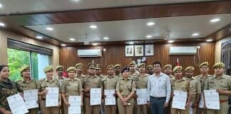 सीसीटीएनएस योजना के उत्कृष्ट क्रियान्वयन पर पुलिस कर्मियों का सम्मान