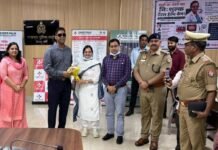 वामासारथी की पहल पर पुलिस लाइन में निःशुल्क स्वास्थ्य शिविर, डीआईजी ने किया शुभारंभ 150 से अधिक पुलिसकर्मियों एवं उनके परिजनों ने उठाया लाभ, चिकित्सकों की टीम ने दी स्वास्थ्य संबंधी सलाह