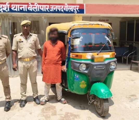बेलीपार पुलिस की बड़ी कार्रवाई: चोरी का ऑटो रिक्शा बरामद, शातिर आरोपी गिरफ्तार पूर्व में भी कई मुकदमों में रहा शामिल, आपराधिक इतिहास खंगाल रही पुलिस