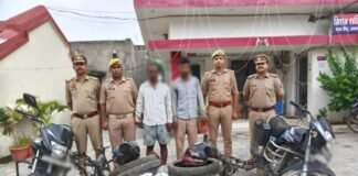 अंतरजनपदीय वाहन चोर गिरोह का खुलासा, दो गिरफ्तार