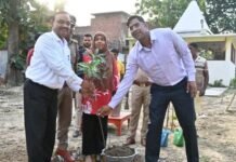 डीआईजी और डीएफओ ने रुद्राक्ष का पौधा रोपित कर दिया पर्यावरण संरक्षण का संदेश