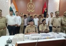 4.09 करोड़ की साइबर ठगी का खुलासा, पांच गिरफ्तार 34 म्यूल खातों से 14 राज्यों में धोखाधड़ी की शिकायतें, नकदी निकालकर यूएसडीटी में बदलते थे रकम 13.76 लाख रुपये नकद, 22 एटीएम कार्ड, लैपटॉप और कैश काउंटिंग मशीन बरामद